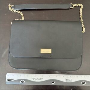 Kate Spade Black Leather Bag with Gold Accent